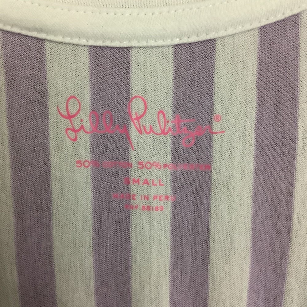 LILLY PULITZER Racerback Hi-Low Striped Tank Top 40 - Picture 4 of 10